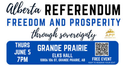 Event | Grand Prairie | Alberta Prosperity Project | Let's Talk - Freedom & Prosperity Through Sovereignty | June 5