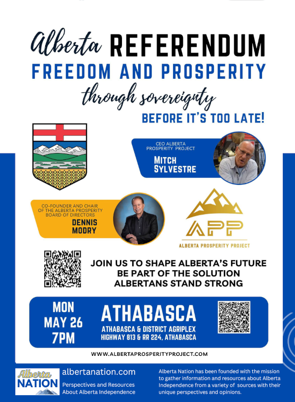 Event | Alberta Prosperity Project | Let's Talk Freedom Prosperity through Sovereignty | Athabasca May 26