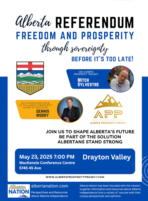 Event | The Alberta Prosperity Project| Lets Talk - Freedom & Prosperity Through Alberta Sovereignty | Drayton Valley